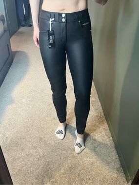 Freddy black faux leather pants